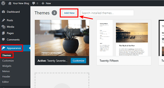 Install-Theme-How-To-Start-A-Blog